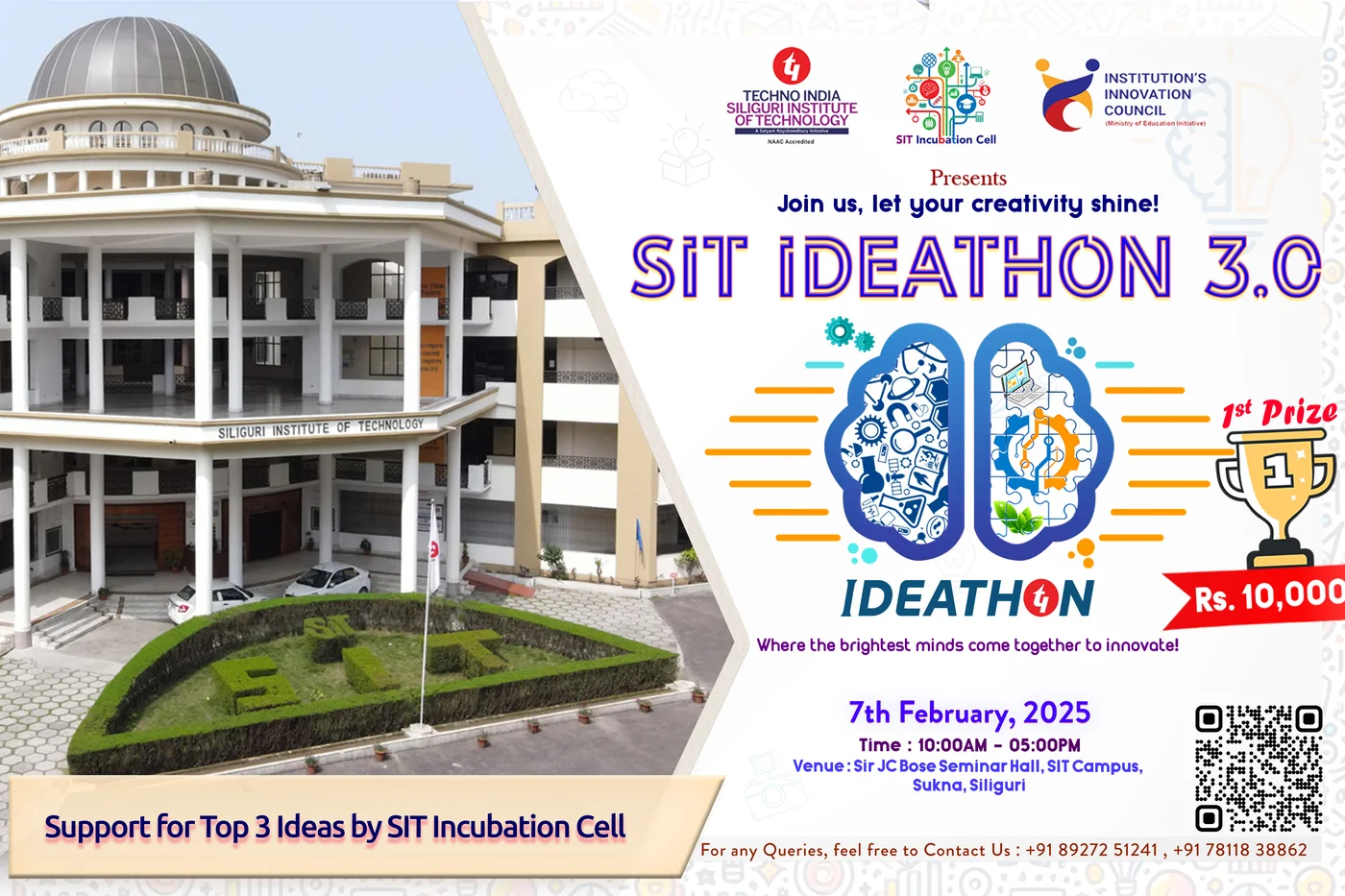 SIT Ideathon 3.0 Stage Banner